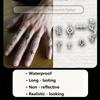 INKPOPO 3 Sheets Temporary Tattoos for Adults - 7-15 Days Long Lasting, Waterproof, Sweatproof & Rub-Proof, Ultra Realistic, No Reflection, No Adhesive, No Residue, Finger Series 129 view 3