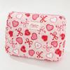 3pcs Women Cotton Quilted Makeup Bag Set Travel Toiletry Bag (Love XO-M) view 3