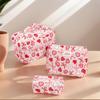 3pcs Women Cotton Quilted Makeup Bag Set Travel Toiletry Bag (Love XO-M) view 4
