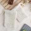 6 Pcs Mesh Exfoliating Soap Bags, 100% Natural Sisal Saver Bag with Drawstring, Beige Mesh Soap Pouch for Message Peeling Bath Shower Scrubber Use (5.12  3.54 Inches) view 3