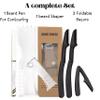 Sasha Square Adjustable Beard Shaper Template For Men- Kit With Flexible Beard Stencils, Barber Pencil & 3 Pcs Foldable Facial Razors, Style Beard As Per Your Face Shape (Beard Shaper - Transparent) view 4