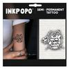 INKPOPO 3 Sheets Semi-Permanent Tattoos for Adults, 7-15 Days Longwear, Waterproof & Realistic Finish, Adult Art Temporary Tattoos, Cute Cat Series 077 view 1