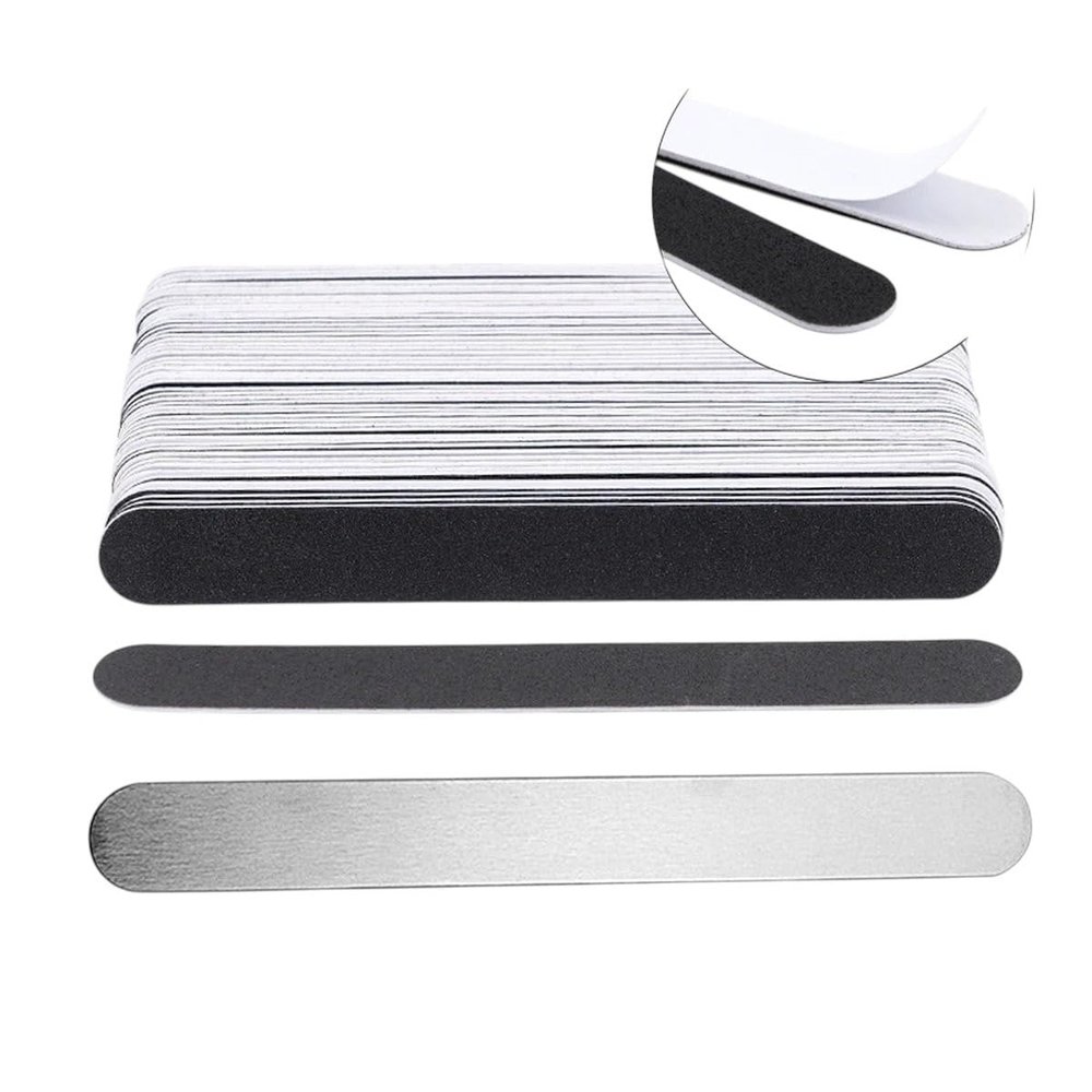 10P 240Grit-1P Metal | 10Pcs Black Ment Nail File with Steel Handle Removable Sandpaper Pads 80 100 180 240 Grit Durable Sanding Files Manicure New 2026 High for Reliable Electronic Component