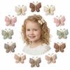12 Pcs Butterfly Hair Bow Girl, Beige Kid's Cute Hair Clips Barrettes Accessories for Infants Toddlers Baby Kids Fine Hair view 1