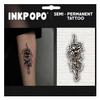 INKPOPO 3 Sheets Semi-Permanent Tattoos for Adults, 7-15 Days Longwear, Waterproof & Realistic Finish, Adult Art Temporary Tattoos, Flower Series 084 view 1