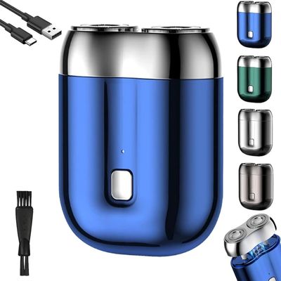 Gradientiscolor Pocket Shaver, Gradientis Color Shaver, Gradientiscolor 2025 New Upgrade PocketShaver USB Mini Shavers, Pocket Size Washable Double Head Electric Razor, Waterproof Shavers (Blue)