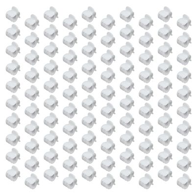 100 Pack 1cm Mini Hair Claw Clips - tiny hair clips - Plastic Mini Hairpins for Women, Girls (White)
