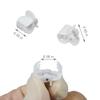 100 Pack 1cm Mini Hair Claw Clips - tiny hair clips - Plastic Mini Hairpins for Women, Girls (White) view 2