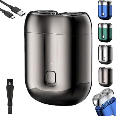 Ozatrox Shaver, Ozatrox 2025 New Upgrade Pocket Shaver USB Mini Shavers, Pocket Size Washable Double Head Electric Razor, Waterproof Shavers (Black)