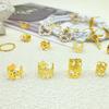 106 PCS Gold Hair Jewelry Clips The Flower Themed for Braids Cuffs Loc Charms Hair Accessories Rings Pendant Metal Jewelry Decoration view 3