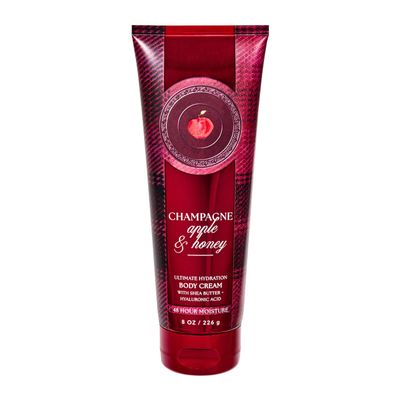 Bath and Body Champagne Apple & Honey Ultimate Hydration Body Cream | 8 Oz