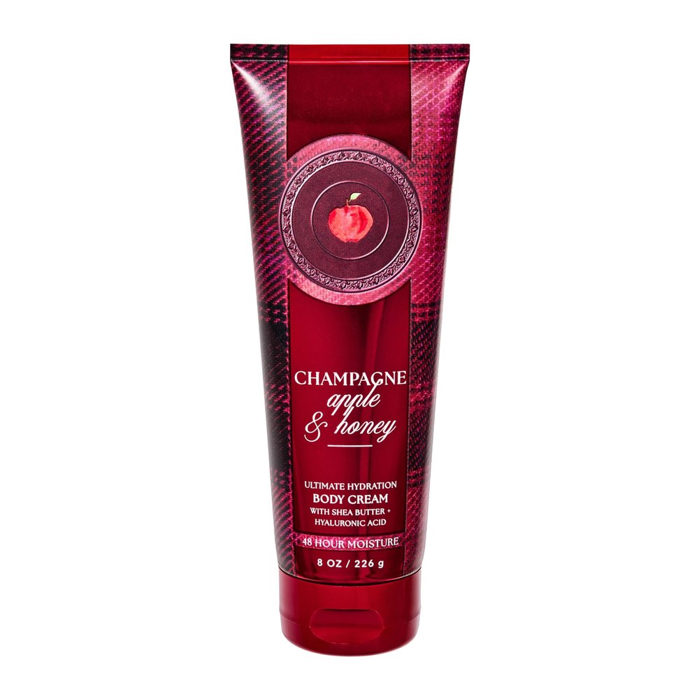 Bath and Body Champagne Apple & Honey Ultimate Hydration Body Cream | 8 Oz