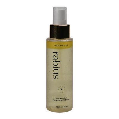 Rabius Golden Hibiscus Mist 3.38 fl oz  Instant Hydration, Hibiscus Oil, Lightweight Formula, Refreshing Mist, Nourishing Botanical Care
