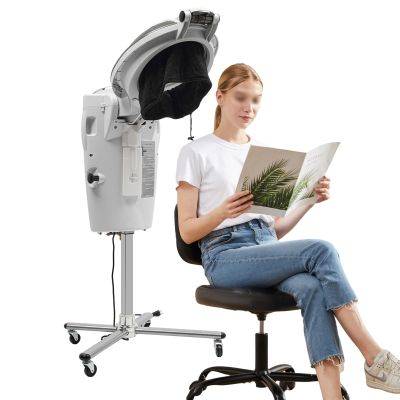 Hair Steamer, Professional Salon Hair Steamer Machine, 55.12-65.75 inches Adjustable Height, 104-158 Temperature Adjustment, for Spas and Hair Salons