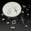 106 PCS Silver Hair Jewelry Clips The Flower Themed for Braids Cuffs Loc Charms Hair Accessories Rings Pendant Metal Jewelry Decoration view 2