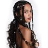 106 PCS Silver Hair Jewelry Clips The Flower Themed for Braids Cuffs Loc Charms Hair Accessories Rings Pendant Metal Jewelry Decoration view 3