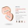 2-Pack Cute Sleepy Pig Makeup Sponge Oxygen-Finish Makeup Sponge for Liquid Foundation & Cream Blush, 85 Angled Tip, Hydrophilic PU for Sheer & Natural Makeup, Buildable Coverage Sponge view 2