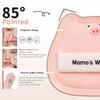 2-Pack Cute Sleepy Pig Makeup Sponge Oxygen-Finish Makeup Sponge for Liquid Foundation & Cream Blush, 85 Angled Tip, Hydrophilic PU for Sheer & Natural Makeup, Buildable Coverage Sponge view 3