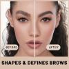LuottsCare Stainless Steel Eyebrow Razor - Face Razors with Travel Cover & 10 Refill Blades, Eyebrow Brush - Help Exfoliate and Smooth Skin for Eyebrow, Leg, BIKINI, Facial, Beard Remove - L view 3