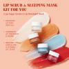 ANRCOLLECT Lip Scrub and Lip Mask Set- Lip Treatment Care Kit with 2 Lip Exfoliator Scrub & 2 Lip Butter Mask, Intense Hydration Set for Dry Chapped Cracked Lips (4 Pack), Valentines Day Gifts view 2