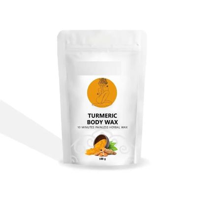 HK Women -Turmeric Full Body Wax Powder For Leg,Easy To Use At Home, No Chemicals - No Irritation, No Skin Rashes (100G)