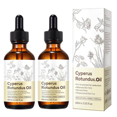 2 PCS Cyperus Rotundus Oil,Cyperus Rotundus Oil for Hair Removal,Reduces Unwanted Body Hair Growth,Moisturize Smooth Skin for All Skin Types for Women & Man (2.02 fl.oz)