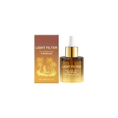 Self Tanning Serum, Moisturizing Bronzing Tanner for Face & Body,Tanning Booster Serum with Glycerin, Summer Natural Self Tanner Drops, 1 Fl Oz