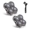 2 Pack Pro 4 Shaver Replacement Heads for Pitbull Shaver Gold PRO, Silver PRO, Platinum PRO, Floating 4 Heads for a Fast, Close and Smooth Shave view 1