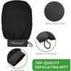 Exfoliating Gloves  2 Pcs | Deep Cleansing & Skin Renewal for Body & Face | Reusable Bath & Shower Mitts Exfoliating Bath Gloves, 2 Pack, Black, Double-Sided (Black) view 3