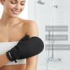 Exfoliating Gloves  2 Pcs | Deep Cleansing & Skin Renewal for Body & Face | Reusable Bath & Shower Mitts Exfoliating Bath Gloves, 2 Pack, Black, Double-Sided (Black) view 4