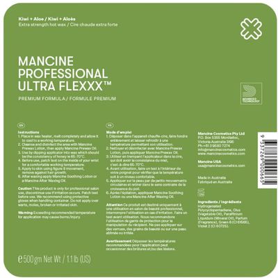 Mancine Hard Wax: Ultra Film Kiwi & Aloe (1.1lbs)