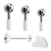 5pcs Stainless Steel Face Massager Tool Set Includes Ice Globes in 3 Different Size, Dual Ended Face Roller and Scraper for Women view 1