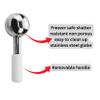 5pcs Stainless Steel Face Massager Tool Set Includes Ice Globes in 3 Different Size, Dual Ended Face Roller and Scraper for Women view 4