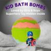 EvolutionUSA 1pc Epic Superhero Bath Bombs for Kids, Super Hero Bath Bomb with Toy Inside, Lush Children Bathbomb, Organic Bathbomb with Surprise Inside, Fizzy Fun Superhero Bath Ball Bath Toy view 2