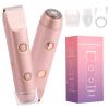 Bikini Trimmer for Women 2-in-1 Electric Razors for Pubic Hair Painless Wet & Dry Use Dual Head Electric Shaver for Women Support 60 Minutes Runtime for Facial Hair Removal & Body & Intimate Areas view 1