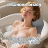 Silicone Bath Pillow for Tub  Ergonomic Bathtub Headrest with Inflatable Air Cushion, Non-Slip Suction Cups & Neck/Back Support  Comfortable Spa Bath Accessory for Relaxation (Grey) view 2
