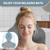 Silicone Bath Pillow for Tub  Ergonomic Bathtub Headrest with Inflatable Air Cushion, Non-Slip Suction Cups & Neck/Back Support  Comfortable Spa Bath Accessory for Relaxation (Grey) view 3