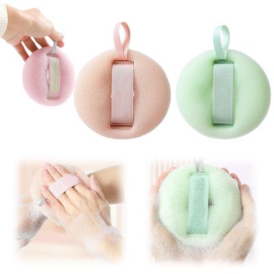 2 Pcs Super Soft Sunflower Suction Cup Bath Ball, 2025 Upgraded 2-in-1 Sunflower Bath Ball, Sponge Cleaning Brush with Hanging Rope and Handle, Back Scrubber Shower for Women Men (Pink+Green)