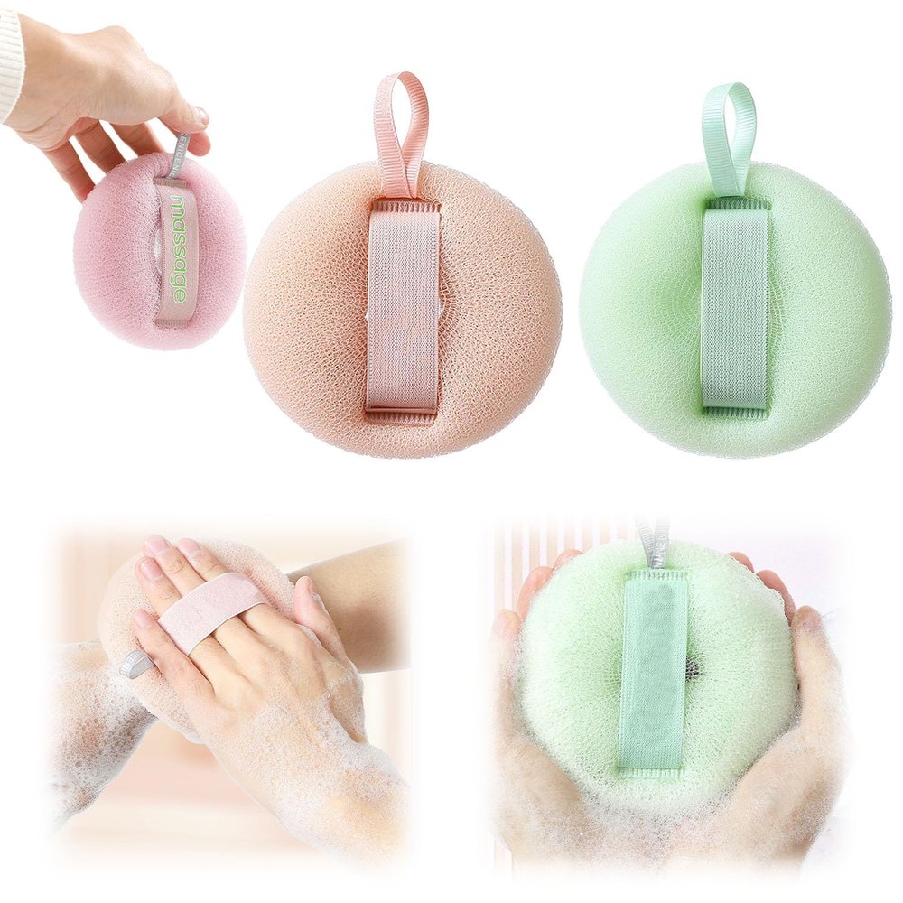 2 Pcs Super Soft Sunflower Suction Cup Bath Ball, 2025 Upgraded 2-in-1 Sunflower Bath Ball, Sponge Cleaning Brush with Hanging Rope and Handle, Back Scrubber Shower for Women Men (Pink+Green)