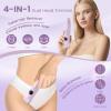 Bikini Trimmer for Women, Upgraded 2-in-1 Electric Razors for Women with 2 Replaced Blades and LED Light, Wet & Dry Use Electric Shaver Support 90 Mins Runtime for Face & Body & Intimate Areas view 2