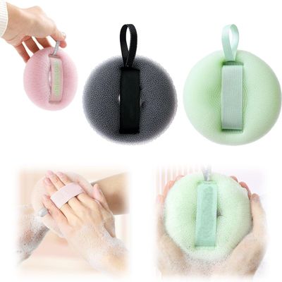 2 Pcs Super Soft Sunflower Suction Cup Bath Ball, 2025 Upgraded 2-in-1 Sunflower Bath Ball, Sponge Cleaning Brush with Hanging Rope and Handle, Back Scrubber Shower for Women Men (Grey+Green)