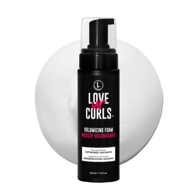 Love Ur Curls Volumizing Foam, Lightweight Mousse for Curly Hair, Volume & Definition, Frizz Control, Soft Hold, Vegan, Silicone-Free, Quick-Drying, 7.3Fl. Oz.