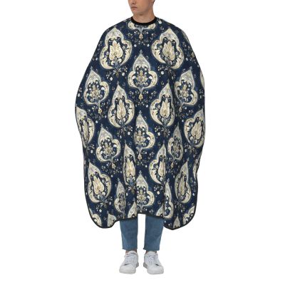 TZTTZT Vintage Damask Floral Print Barber Cape - Hair Cutting Capes for Adults, Professional Large Size Barber Cape for Men Women Hairstylist, Hairdressing Salon Capes 66x55 Inches