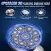 Bald Head Shavers for Men 6 in 1 Upgraded Men's Head Shaver with 9D Rotating Heads IPX6 Waterproof Electric Bald Men Shaver Razors view 3