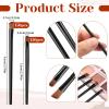 300 Pieces Disposable Makeup Brush Set, Eye Makeup Brush Angled Eyebrow Brushes Bulk Lip Brushes for Women Girls Salon Beauty Cosmetic Make up Tool Esthetician Supplies (Black) view 2