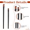 300 Pieces Disposable Makeup Brush Set, Eye Makeup Brush Angled Eyebrow Brushes Bulk Lip Brushes for Women Girls Salon Beauty Cosmetic Make up Tool Esthetician Supplies (Black) view 3