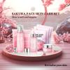8PCS Sakura Skin Care Set,Moisturizing Skincare Kit with Face Cleanser,Facial Cream,Toner,Facial Serum,Face Masks and Eye Cream,Refreshing Hydrating Skin Care Gift Set for Women view 2