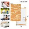Chinese Pattern Shark Orange Decorative Cloth Facial Towels for face 2 Pcs 28" x 16" Toallas view 3