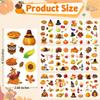 117PCS Thanksgiving Temporary Tattoos for Kids, 9 Sheets Thanksgiving Stickers Turkey Pumpkin Leaves Nuts Patterns, Fall Tattoos Stickers for Harvest Gathering Party Favors Accessories Decorations view 2