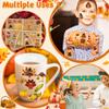 117PCS Thanksgiving Temporary Tattoos for Kids, 9 Sheets Thanksgiving Stickers Turkey Pumpkin Leaves Nuts Patterns, Fall Tattoos Stickers for Harvest Gathering Party Favors Accessories Decorations view 4